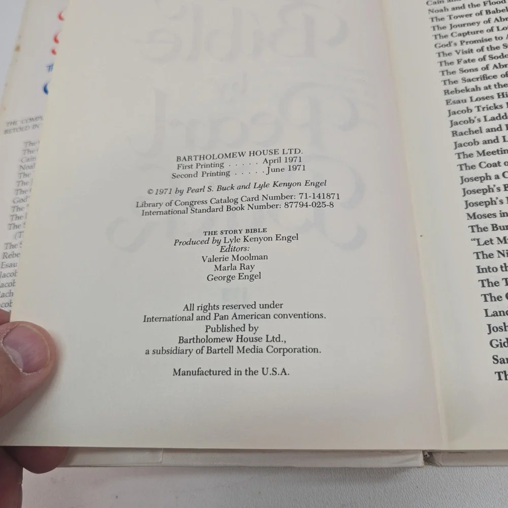The Story Bible by Pearl S. Buck 1971 Old and New‎ Testament Hardcover